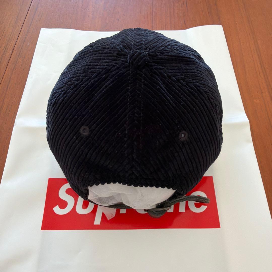 supreme コーデュロイキャップ 黒　在原みゆ紀