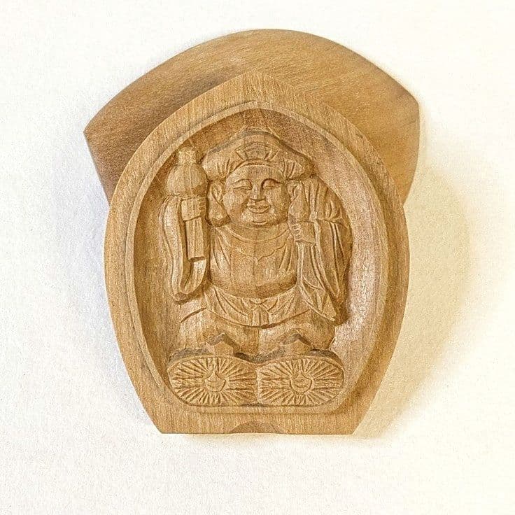 【セール・新品】 香合仏　大黒天　白檀　仏龕　懐中仏　大黒