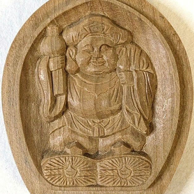 【セール・新品】 香合仏　大黒天　白檀　仏龕　懐中仏　大黒