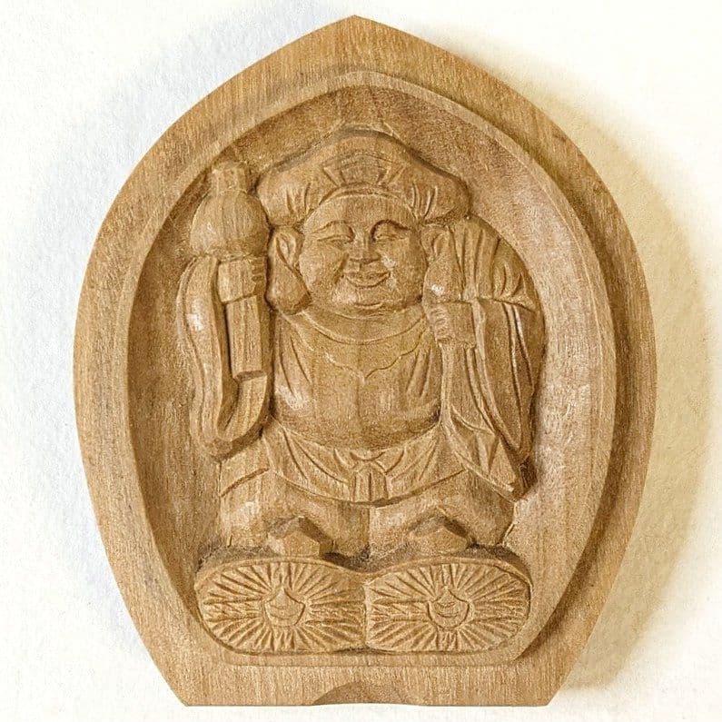 【セール・新品】 香合仏　大黒天　白檀　仏龕　懐中仏　大黒