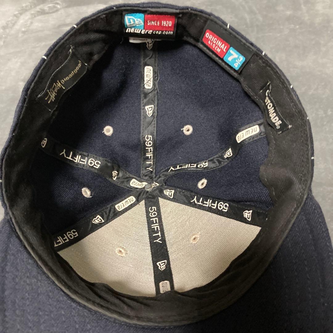 Stussy × New Era LAロゴ ピンストライプ キャップ 7 3/4