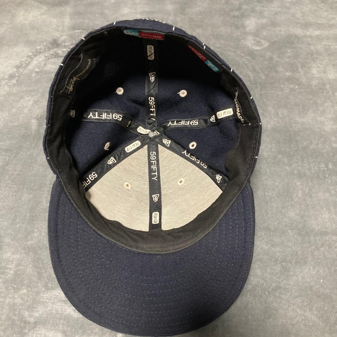 Stussy × New Era LAロゴ ピンストライプ キャップ 7 3/4