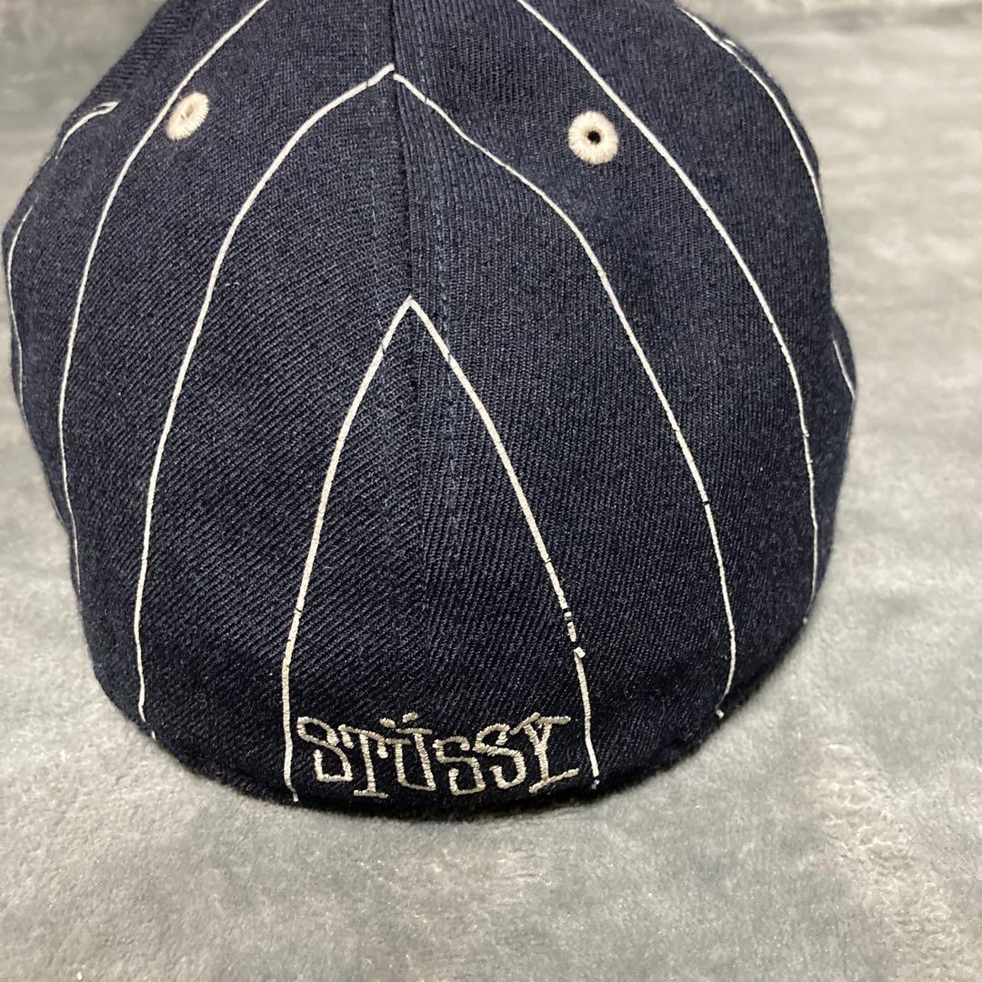 Stussy × New Era LAロゴ ピンストライプ キャップ 7 3/4