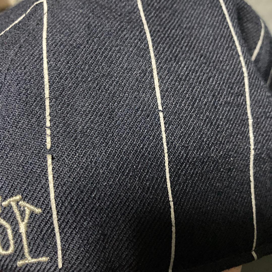 Stussy × New Era LAロゴ ピンストライプ キャップ 7 3/4