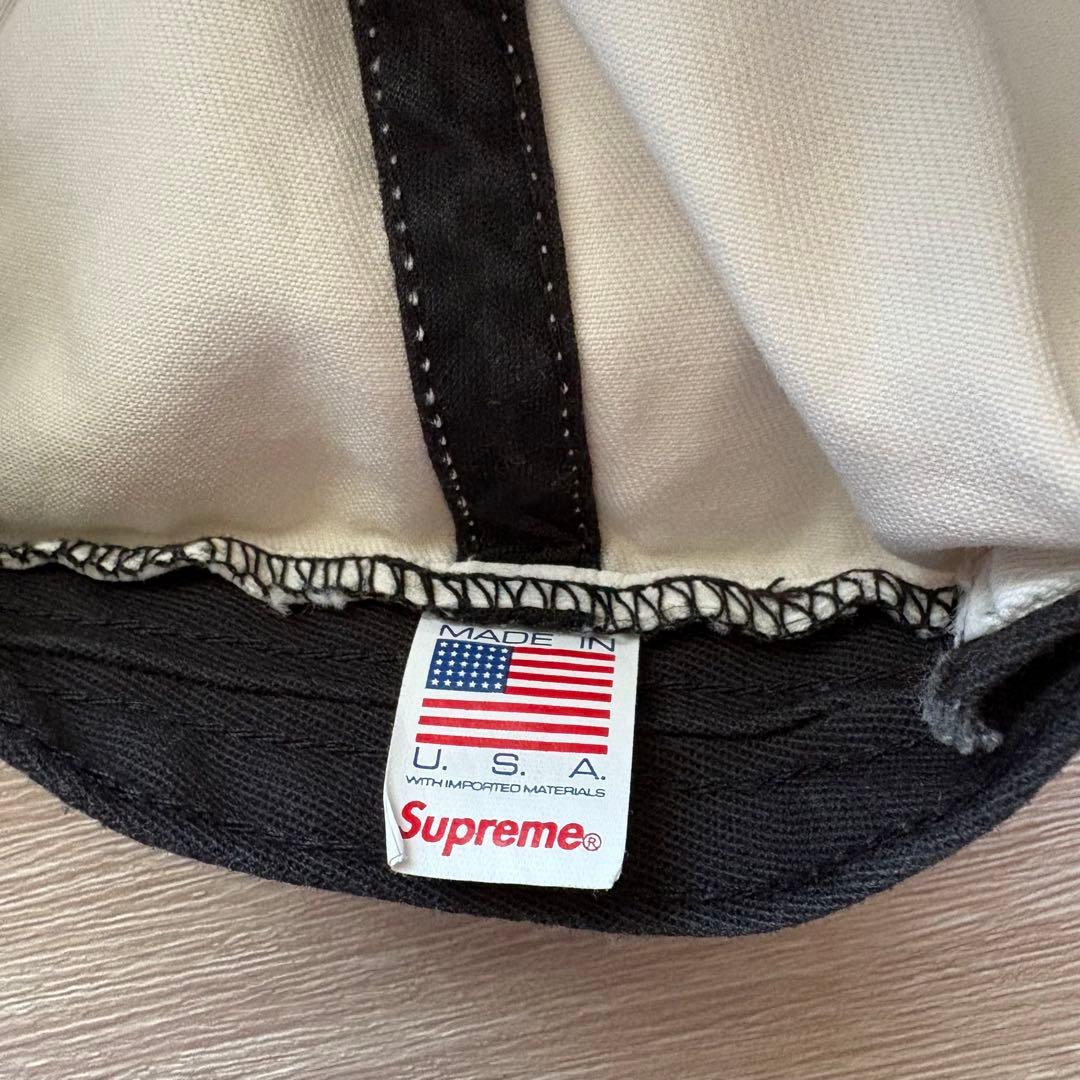 Supreme キャップ MADE IN USA オフホワイト アイボリー