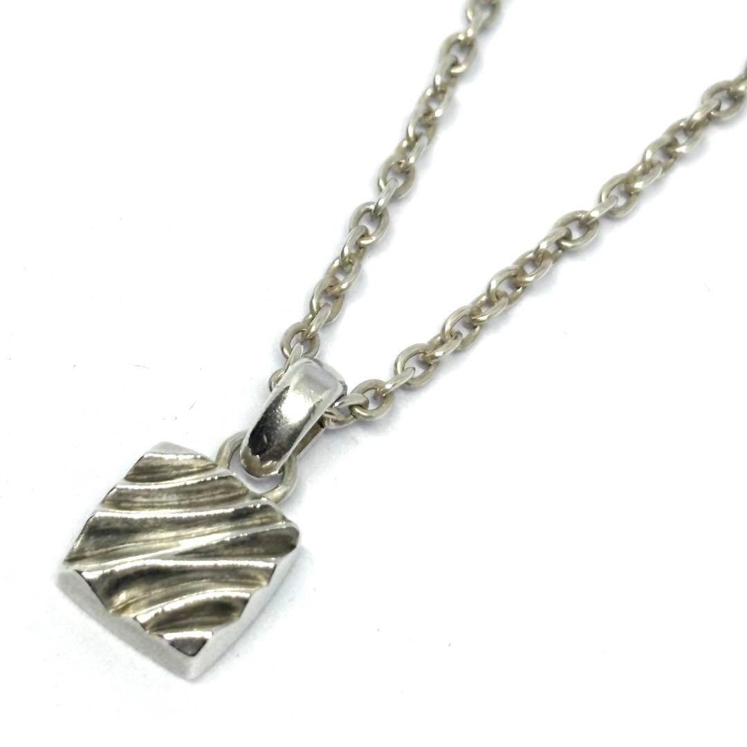【GARNI】ガルニ スクエア型 ペンダント 47cm ネックレス SILVER