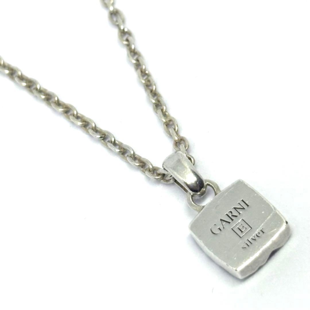 【GARNI】ガルニ スクエア型 ペンダント 47cm ネックレス SILVER