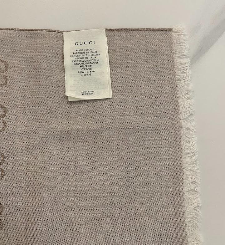 GUCCI GG柄 ストール ベージュ 180cm