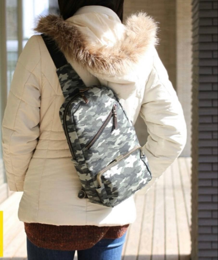 【新品】AYANOKOJI がま口ワンショルダーバッグ 受注生産 カモフラ柄