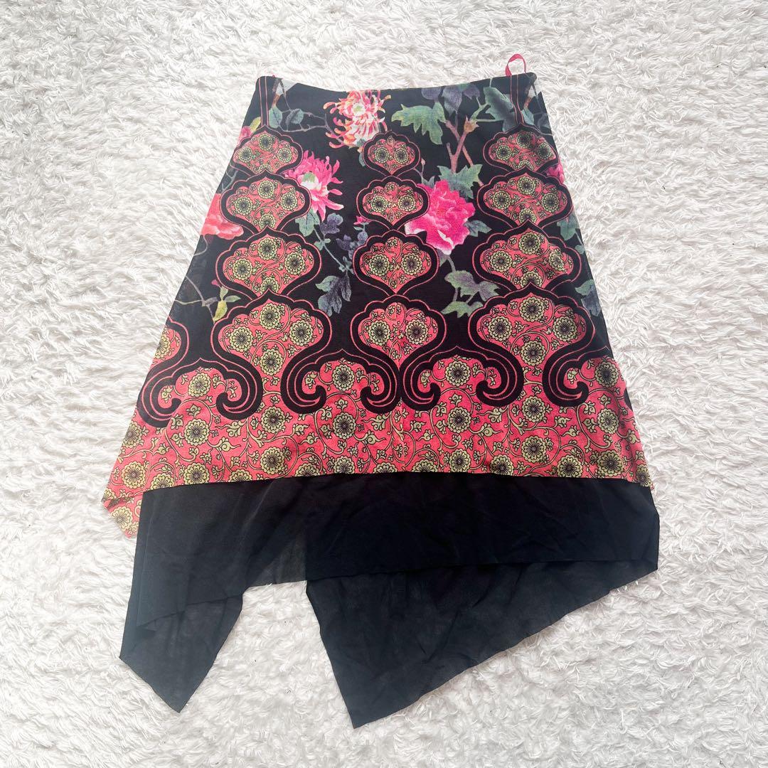 美品✨VIVIENNE TAM パワーネット　ロングスカート　シノワズリ　花柄
