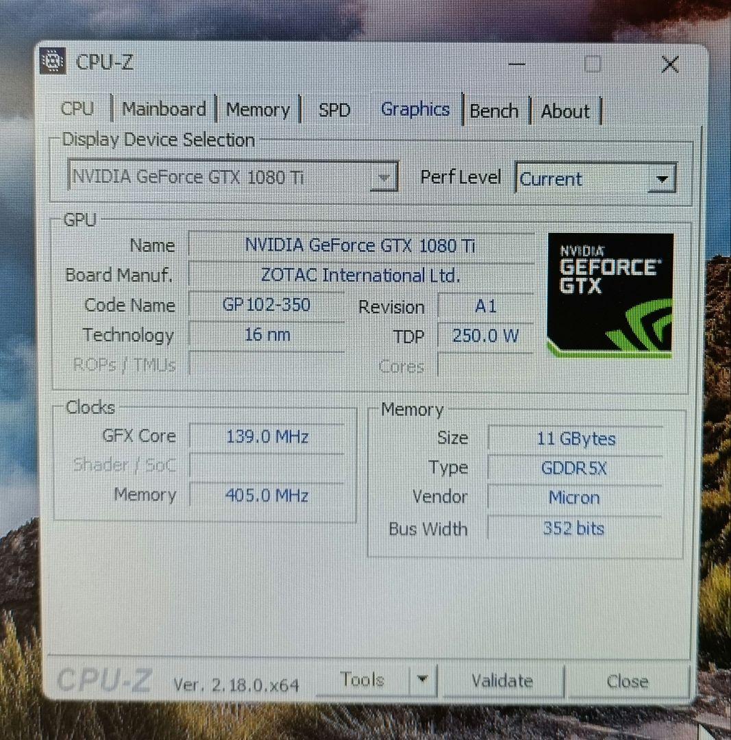 ZOTAC GeForce GTX1080 Ti Blower 11GBジャンク