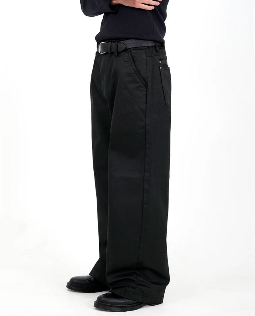 ［即完売］asapmode Oil Coating Wide-Leg Pants