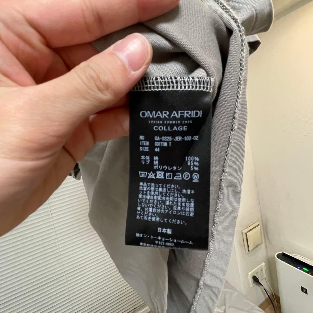 OMAR AFRIDI COLLAGE Tシャツ サイズ44 グレー