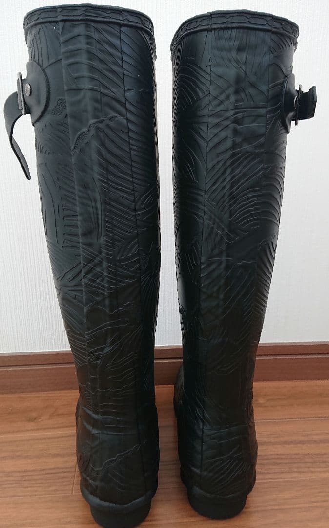 HUNTER ハンター レインブーツ ロング 黒 37 ラバーバッファ付