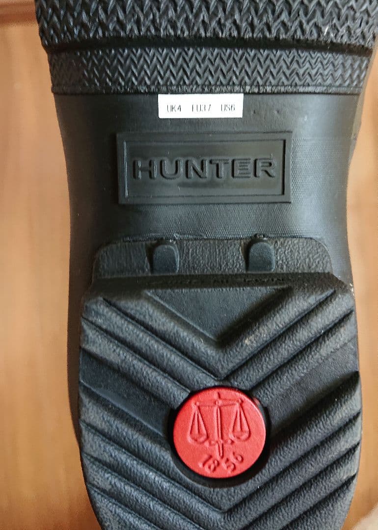 HUNTER ハンター レインブーツ ロング 黒 37 ラバーバッファ付