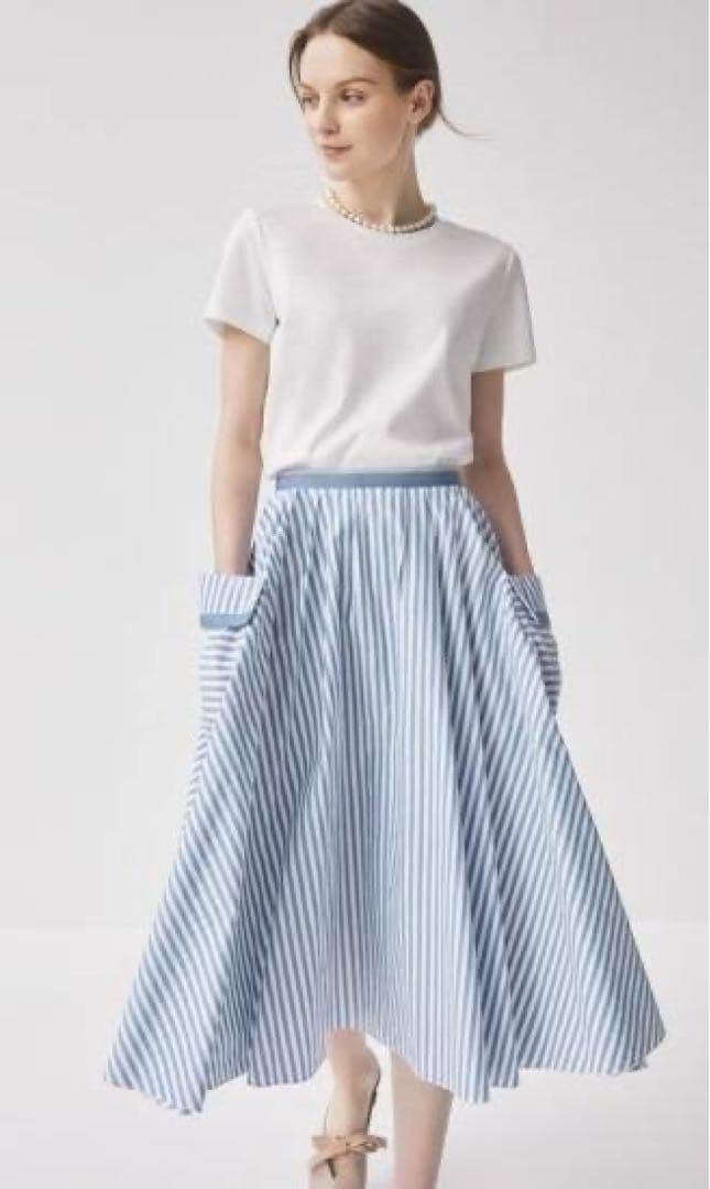 FOXEY Skirt Beach Parasol ストライプスカート40737