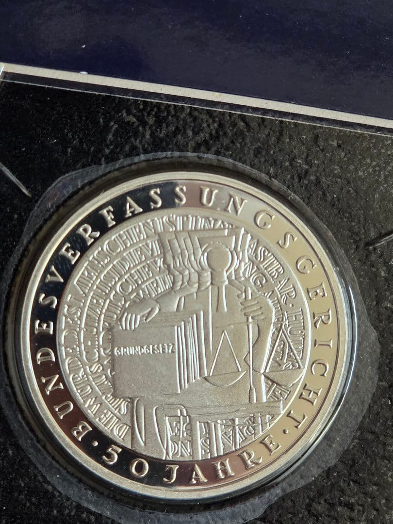 (地金価格) ドイツ　記念プルーフ10マルク銀貨　5枚セット　2001