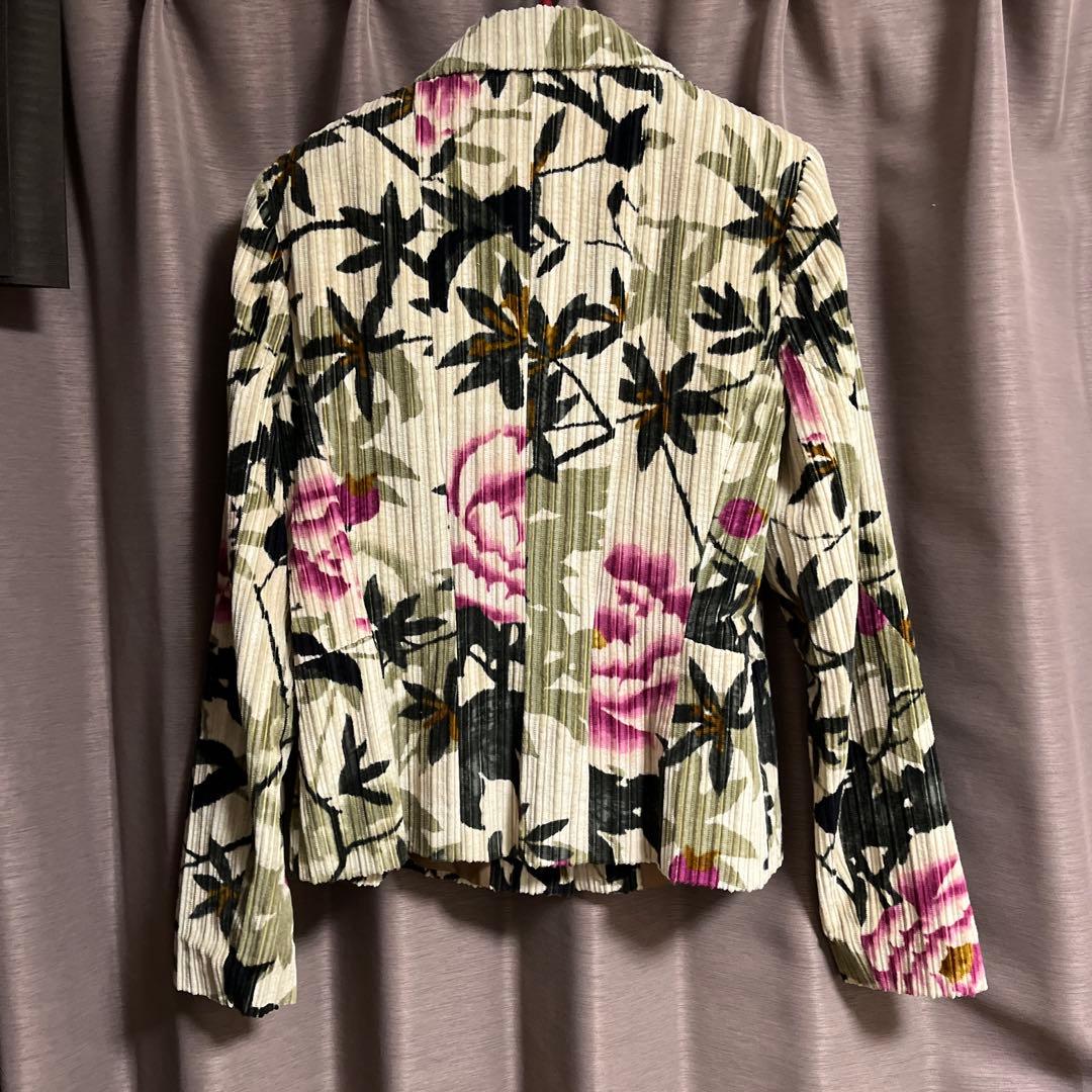 KENZO 花柄 コーデュロイ テーラードジャケット 44