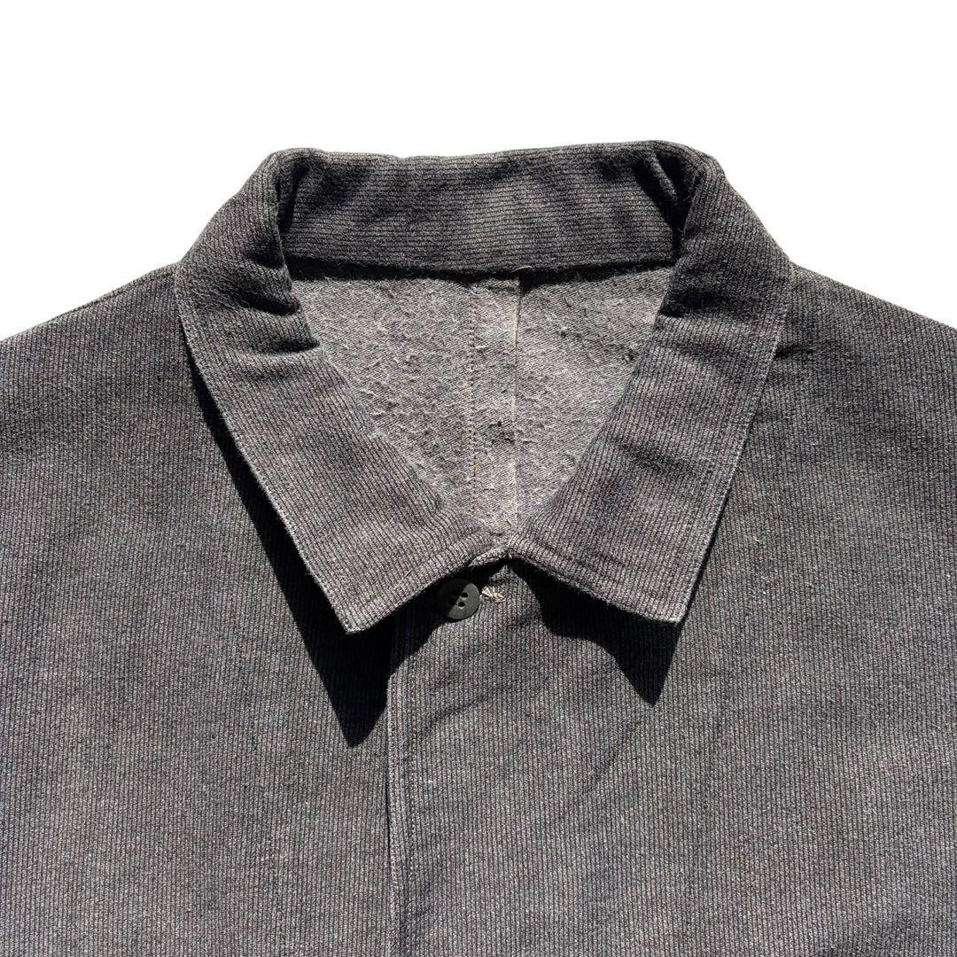 60s ヴィンテージ フレンチ ピケ ワークジャケット ユーロ 古着 XL 灰