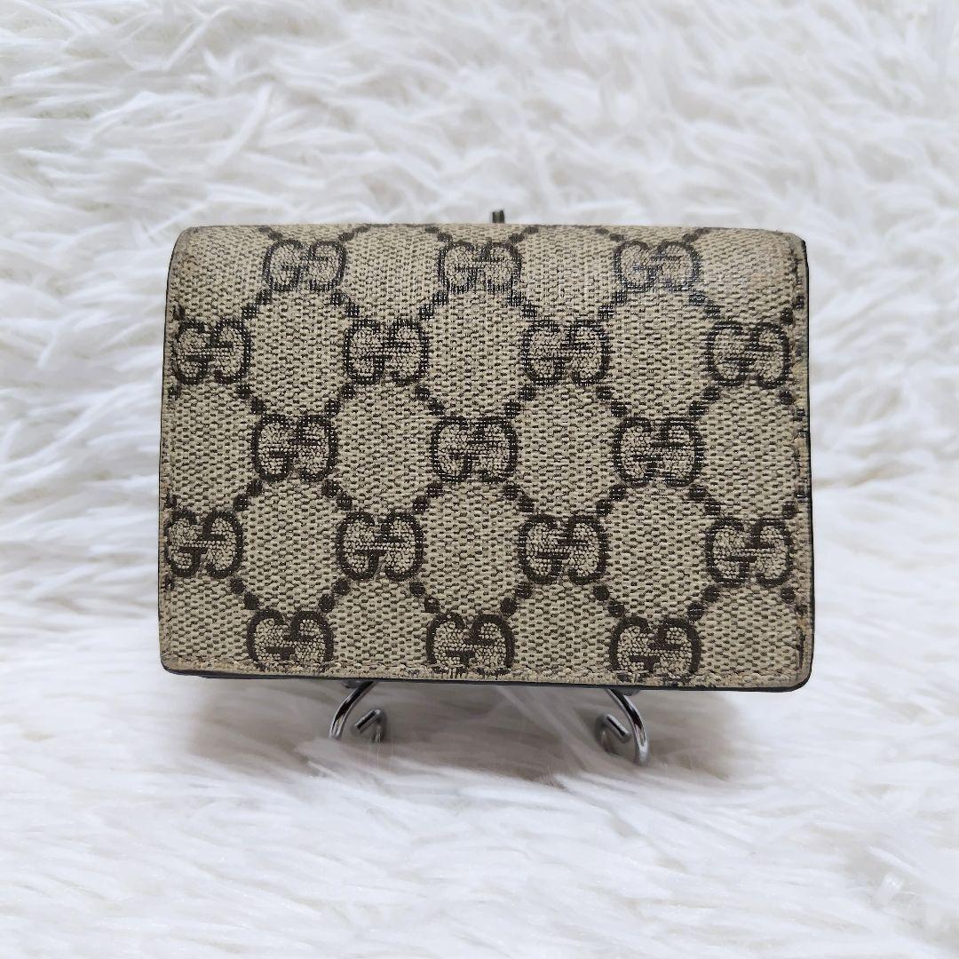 美品✨グッチ◇チェリーモチーフコンパクト二つ折り財布　スプリームPVC赤レザー
