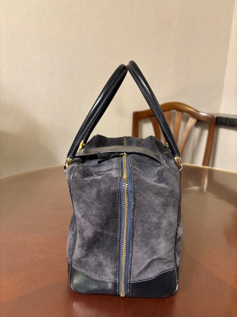 希少 GUCCI グッチ ヴィンテージ スエード ボストンバッグ シェリーライン