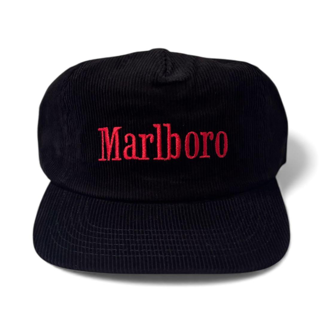 Marlboro Blackマルボロ コーデュロイキャップ CAP 赤刺繍