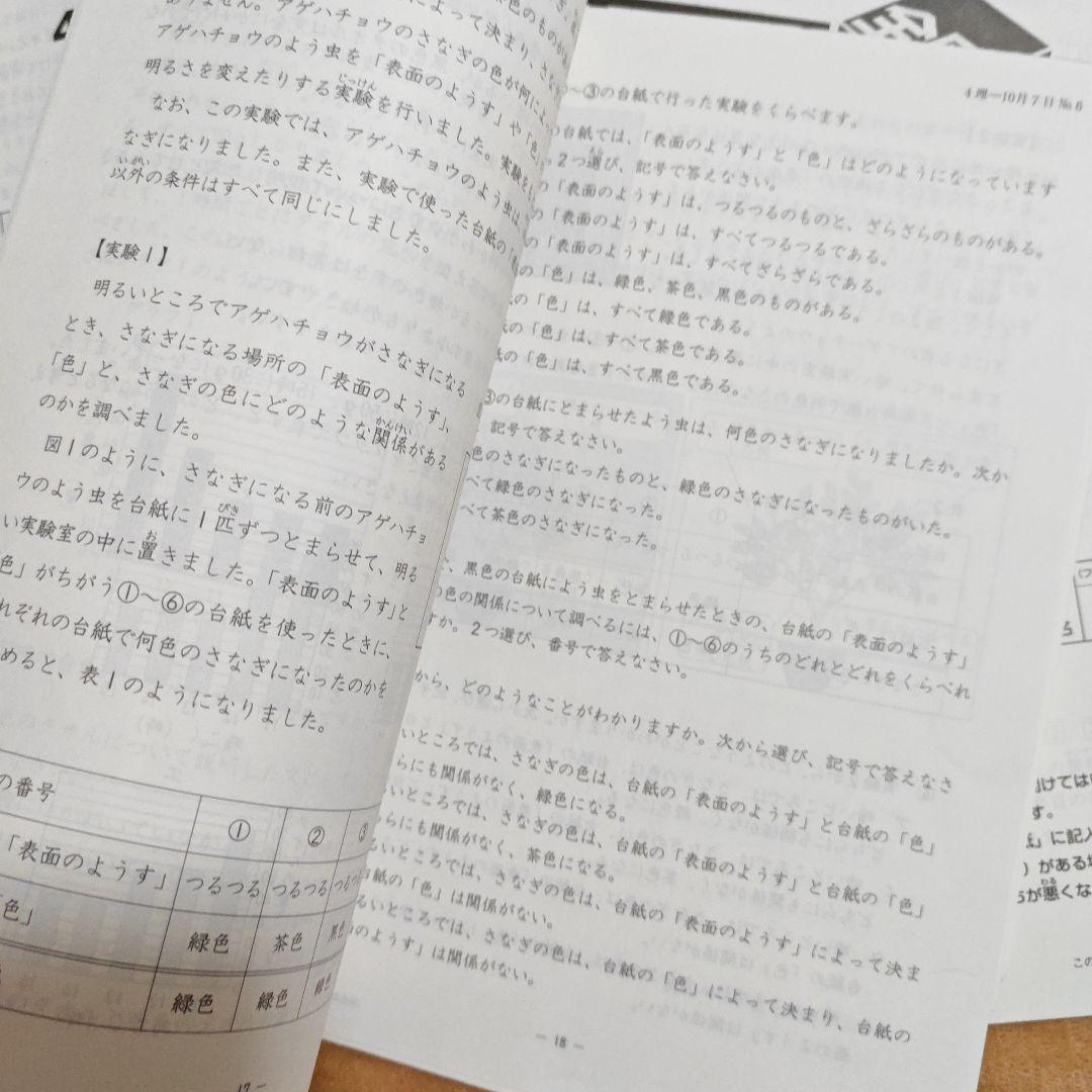 日能研　小4 4年生　2018年度実力判定テスト　８回　原本