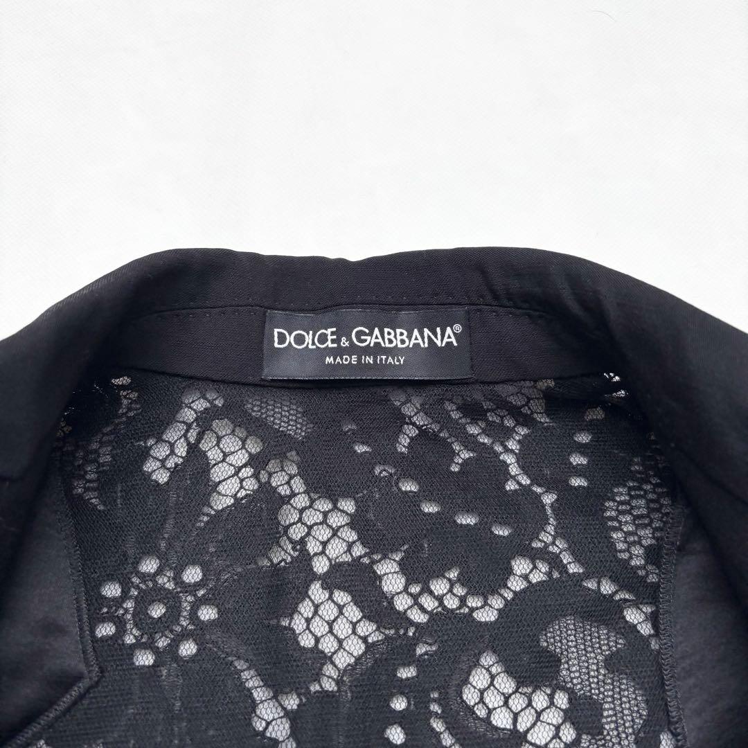 ドルチェアンドガッバーナ クロップド丈 バックレース切替ジャケット DGボタン