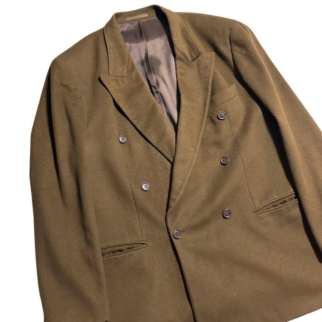 HUGO BOSS ダブルジャケット ブラウン　カシミア　ウールジャケット
