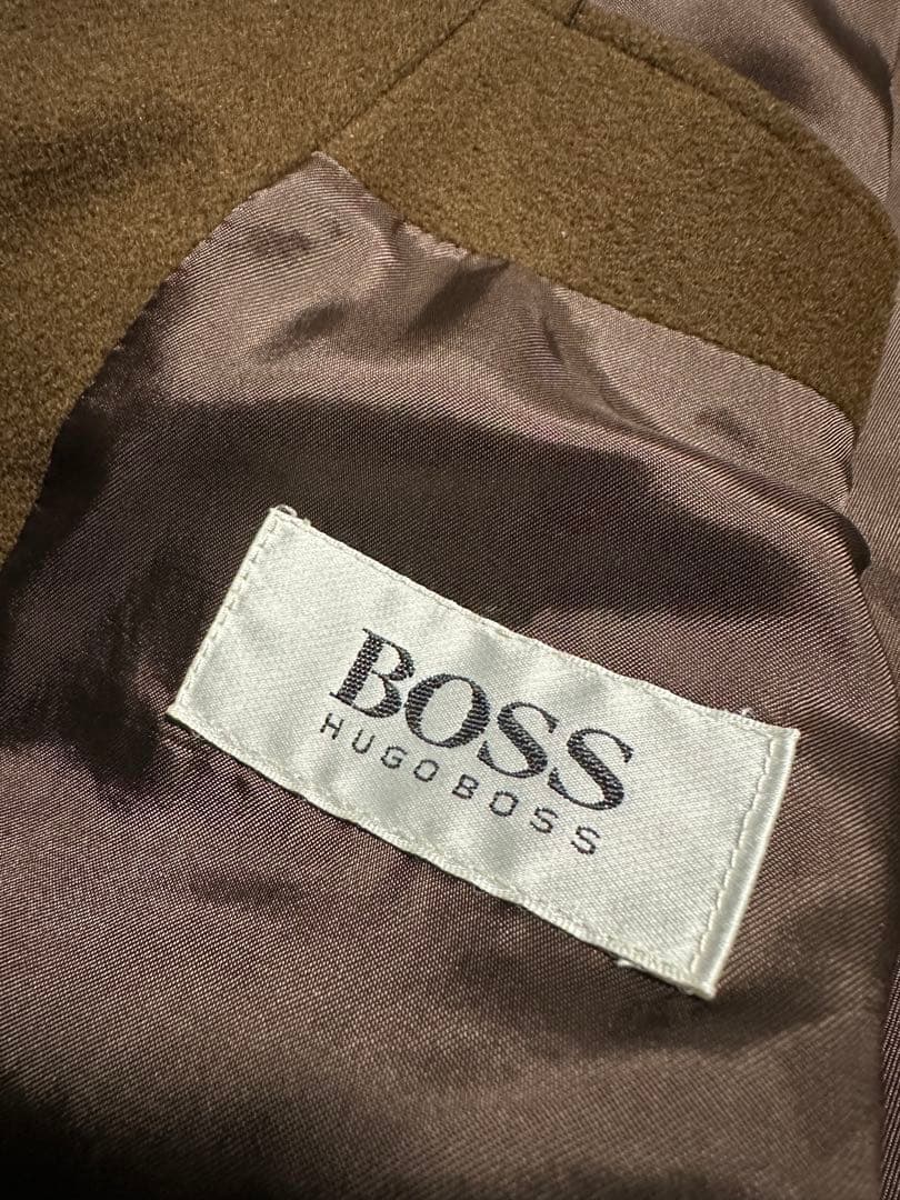 HUGO BOSS ダブルジャケット ブラウン　カシミア　ウールジャケット