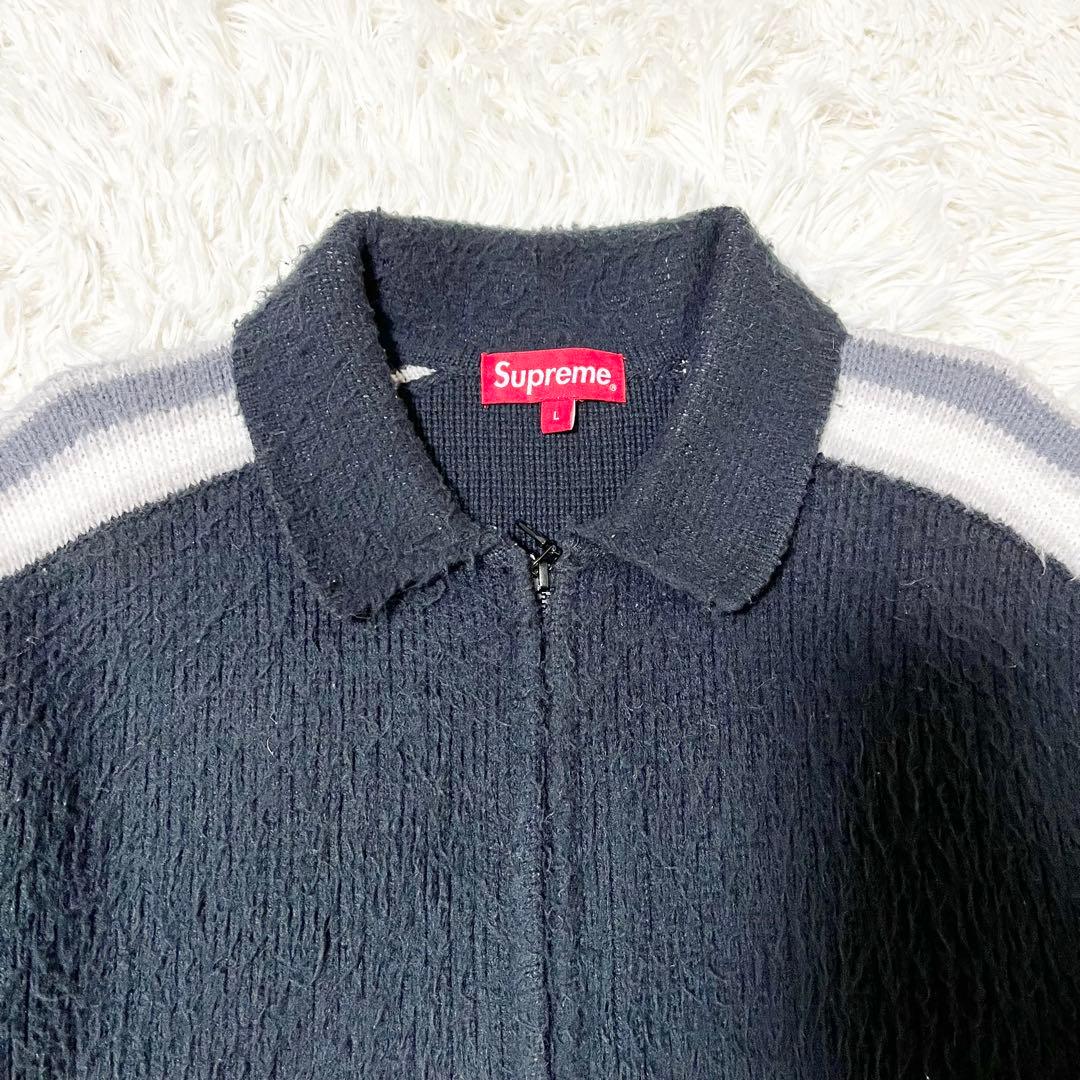 シュプリーム23SS Sleeve Stripe Zip Up Sweater