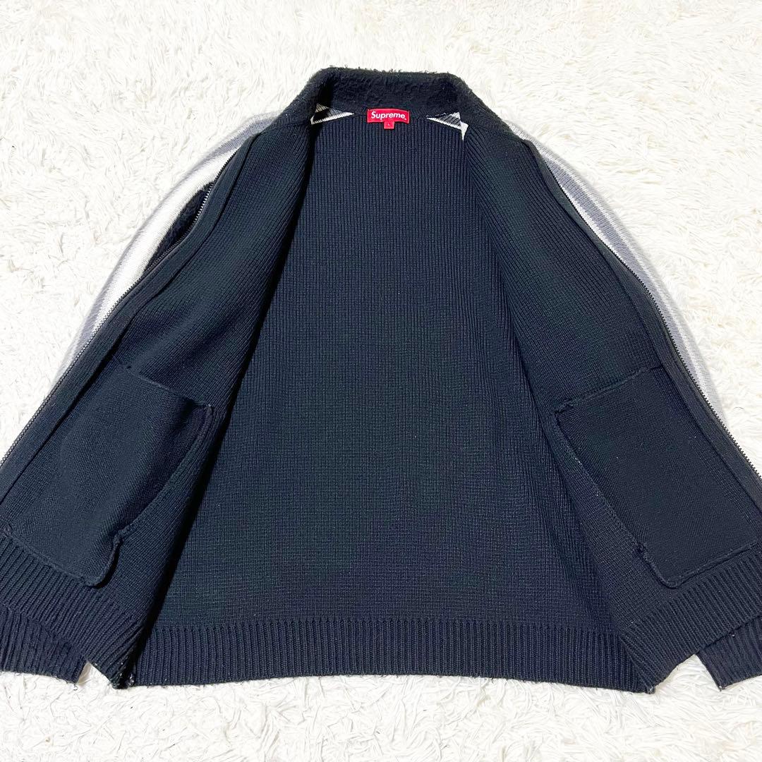 シュプリーム23SS Sleeve Stripe Zip Up Sweater