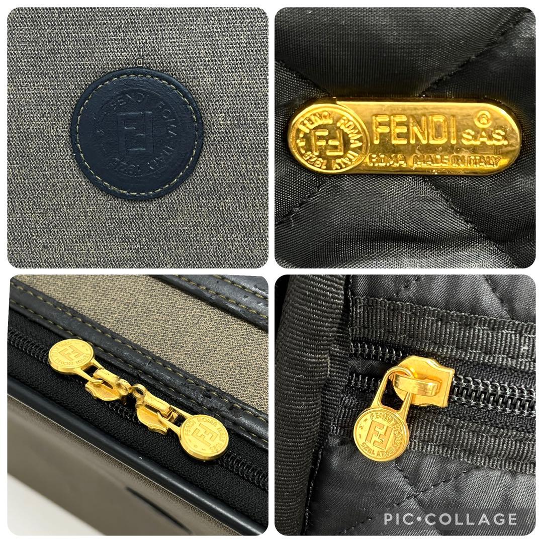 フェンディ　キャリーケース　ペカン柄　2輪　レザー　キャリーバッグ　旅行ビジネス