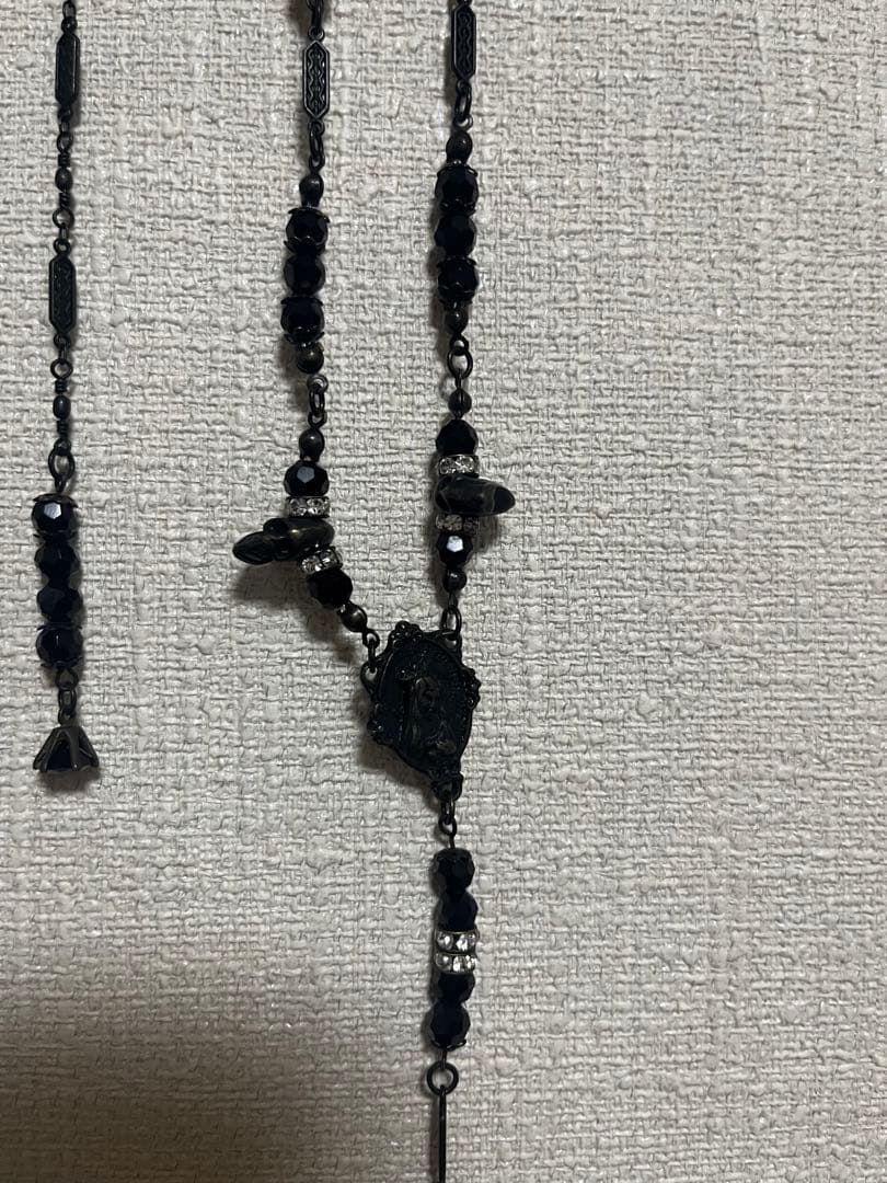 ブラックシルバー925 ロザリオ