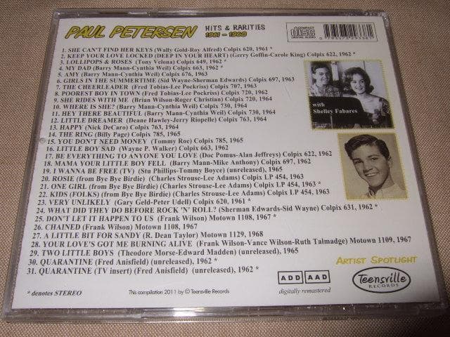 PAUL PETERSEN,TEENSVILLE,ソフトロック,バリー・マン