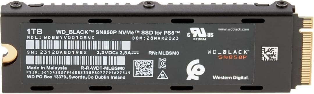 ウエスタンデジタル 内蔵SSD 1TB WD_Black SN850P