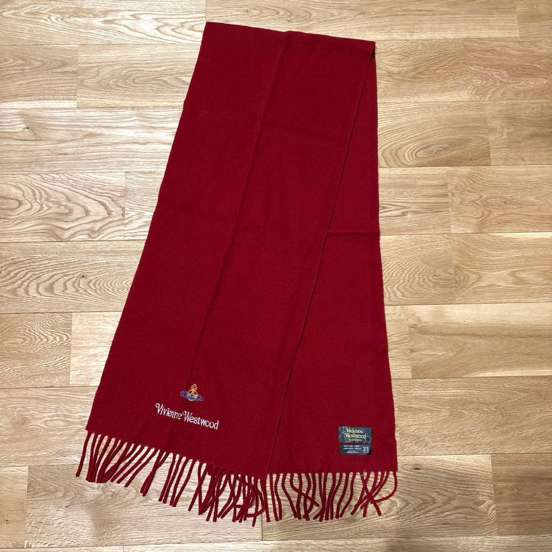 Vivienne Westwood マフラー 赤 100%ウール