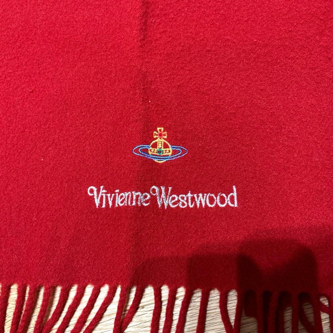Vivienne Westwood マフラー 赤 100%ウール