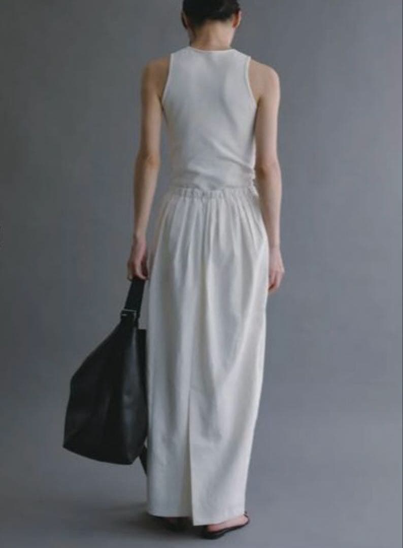 スカート louren waist tuck cocoon skirt