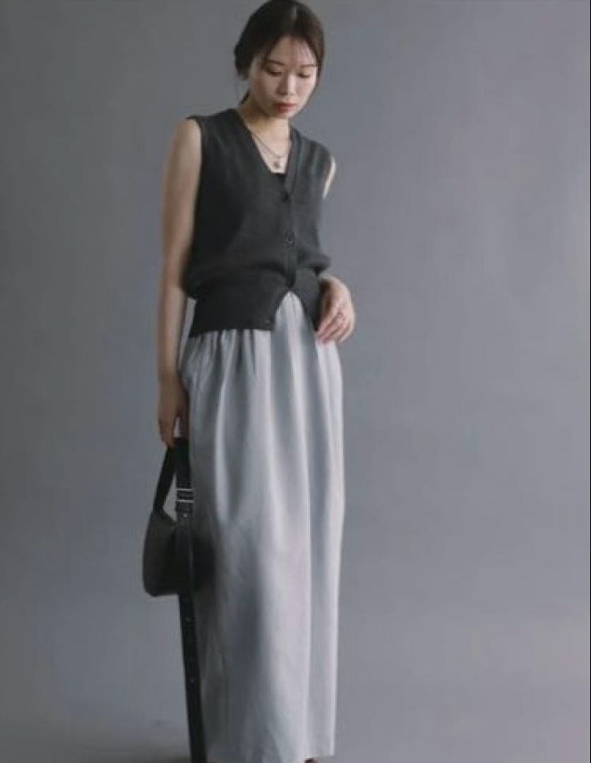 スカート louren waist tuck cocoon skirt