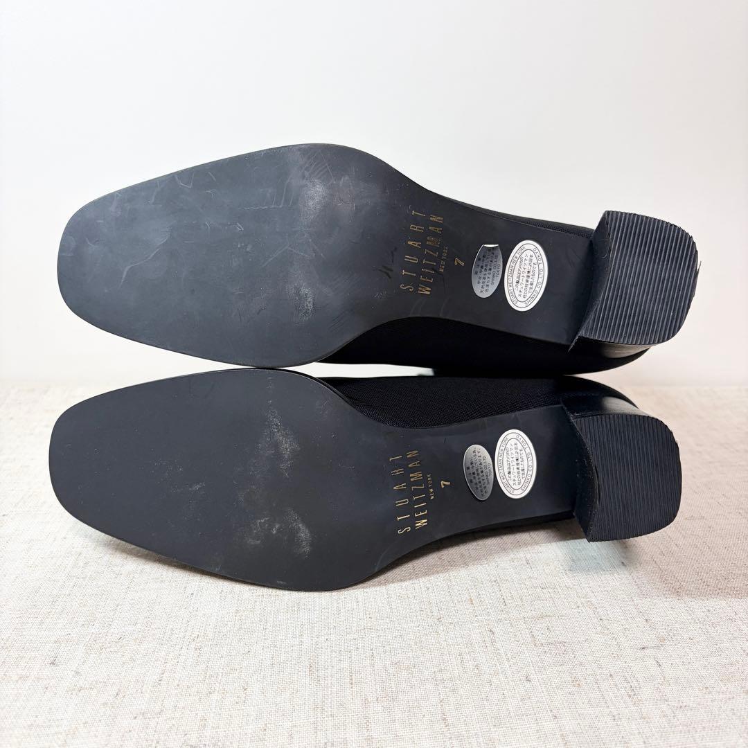 未使用級★Stuart Weitzman ショートブーツ スクエアトゥ 24cm