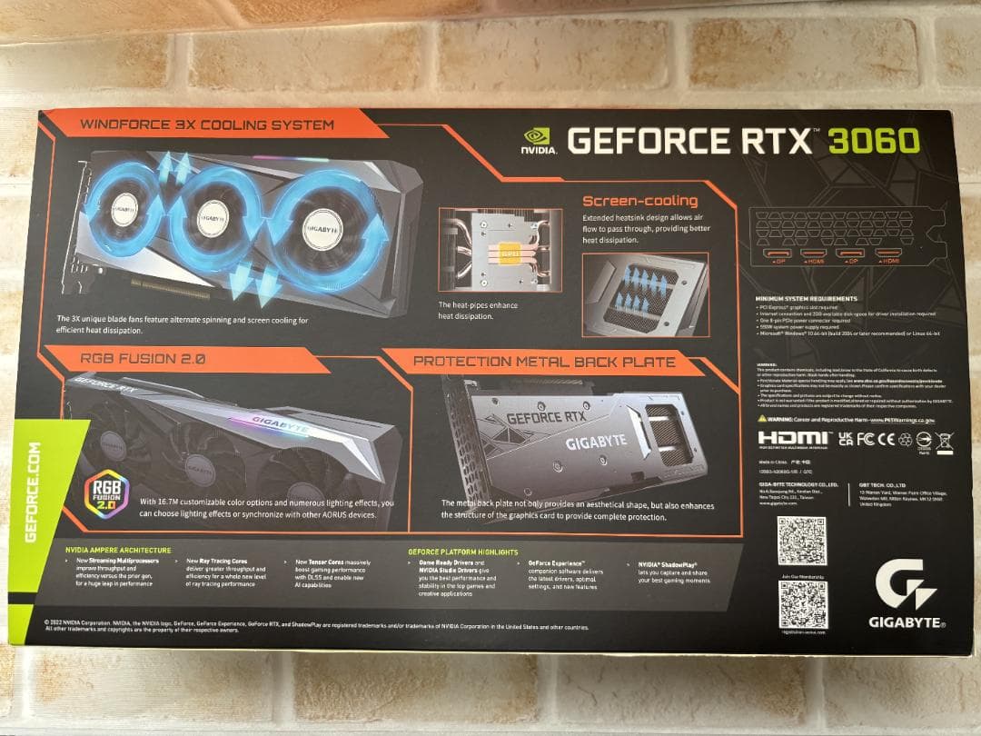 【美品】GIGABYTE GeForce RTX 3060 GAMING OC