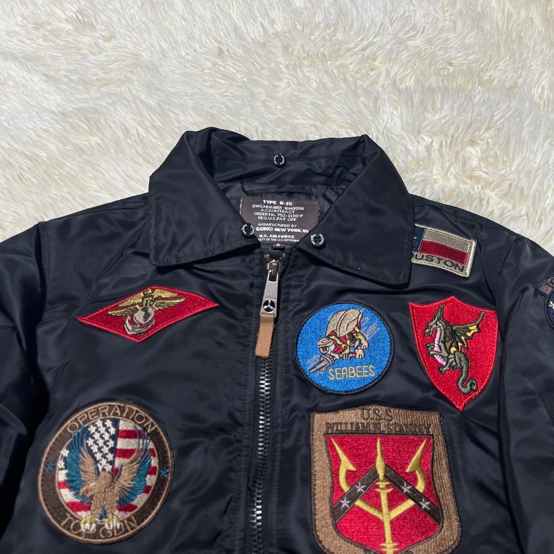 【美品】TOP GUN TYPE B-15 ミリタリージャケット S