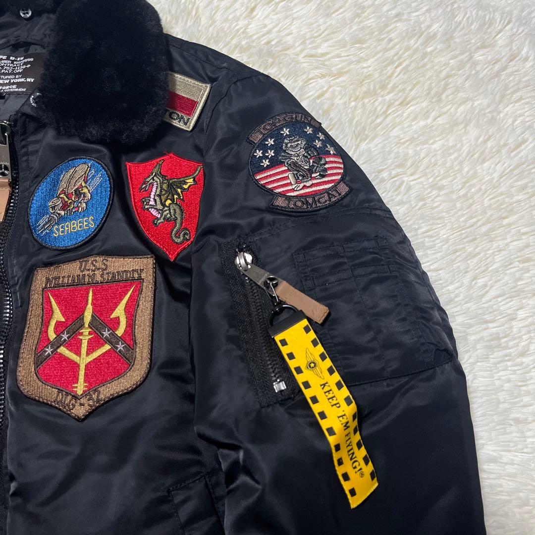 【美品】TOP GUN TYPE B-15 ミリタリージャケット S