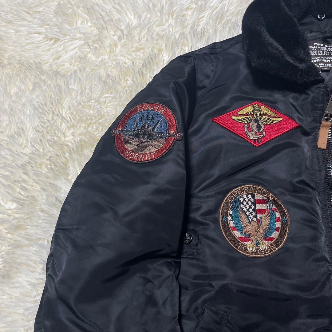 【美品】TOP GUN TYPE B-15 ミリタリージャケット S