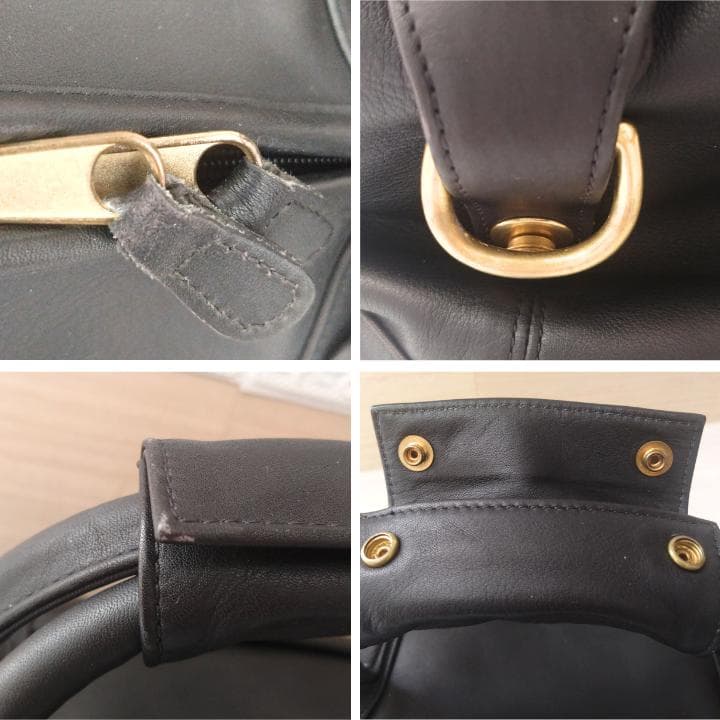 訳アリ 希少COACH オールドコーチ ボストンバッグ 黒 レザー ヴィンテージ