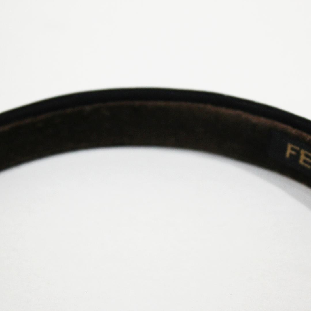 美品 フェンディ カチューシャ ズッカ柄 FF柄 ブラック FENDI