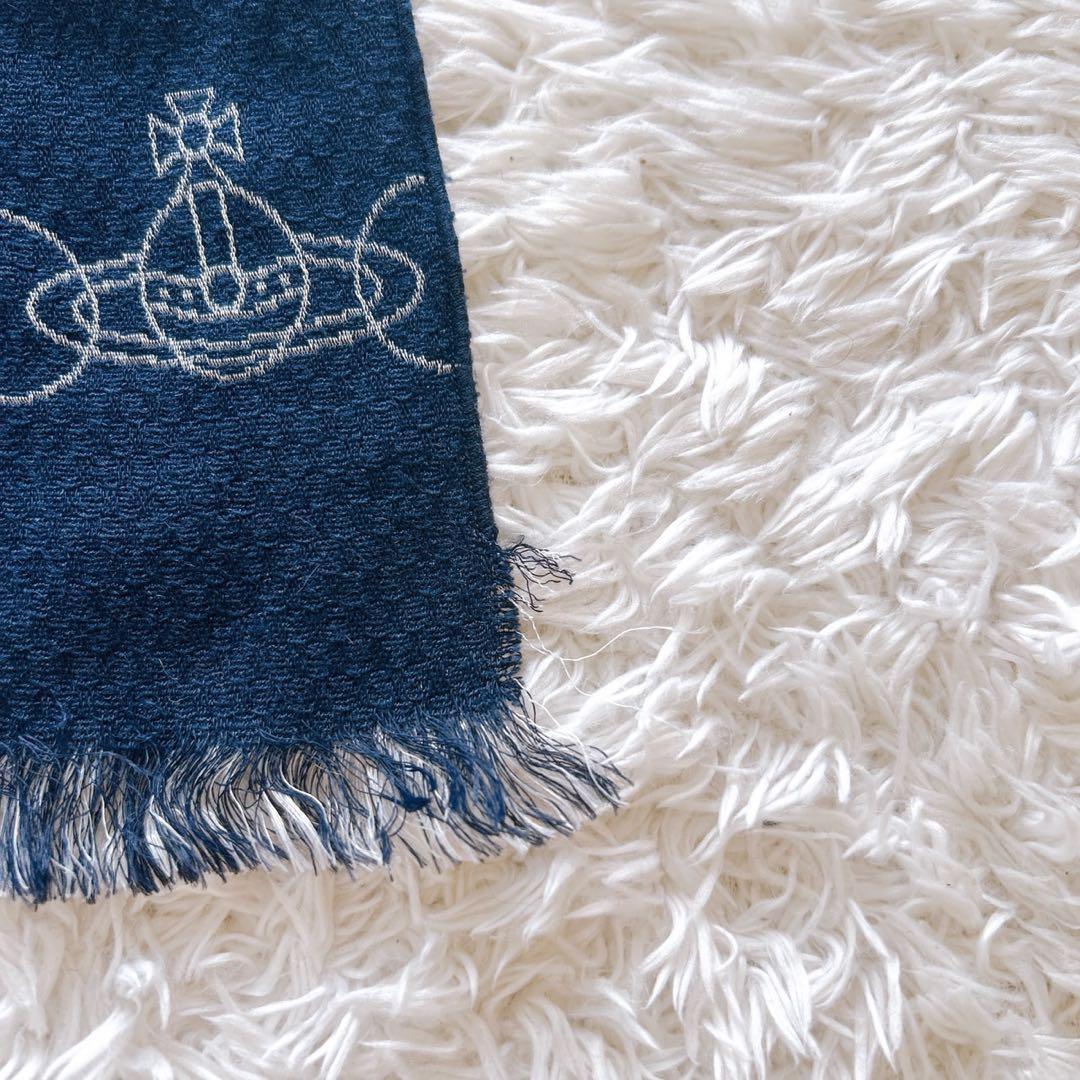 Vivienne Westwood 総柄　オーブ　マフラー　アンゴラ