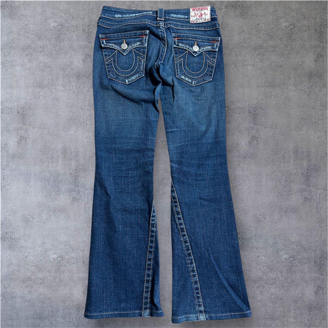 【TRUE RELIGION】アメリカ製27 ブーツカットデニムパンツ Y2K
