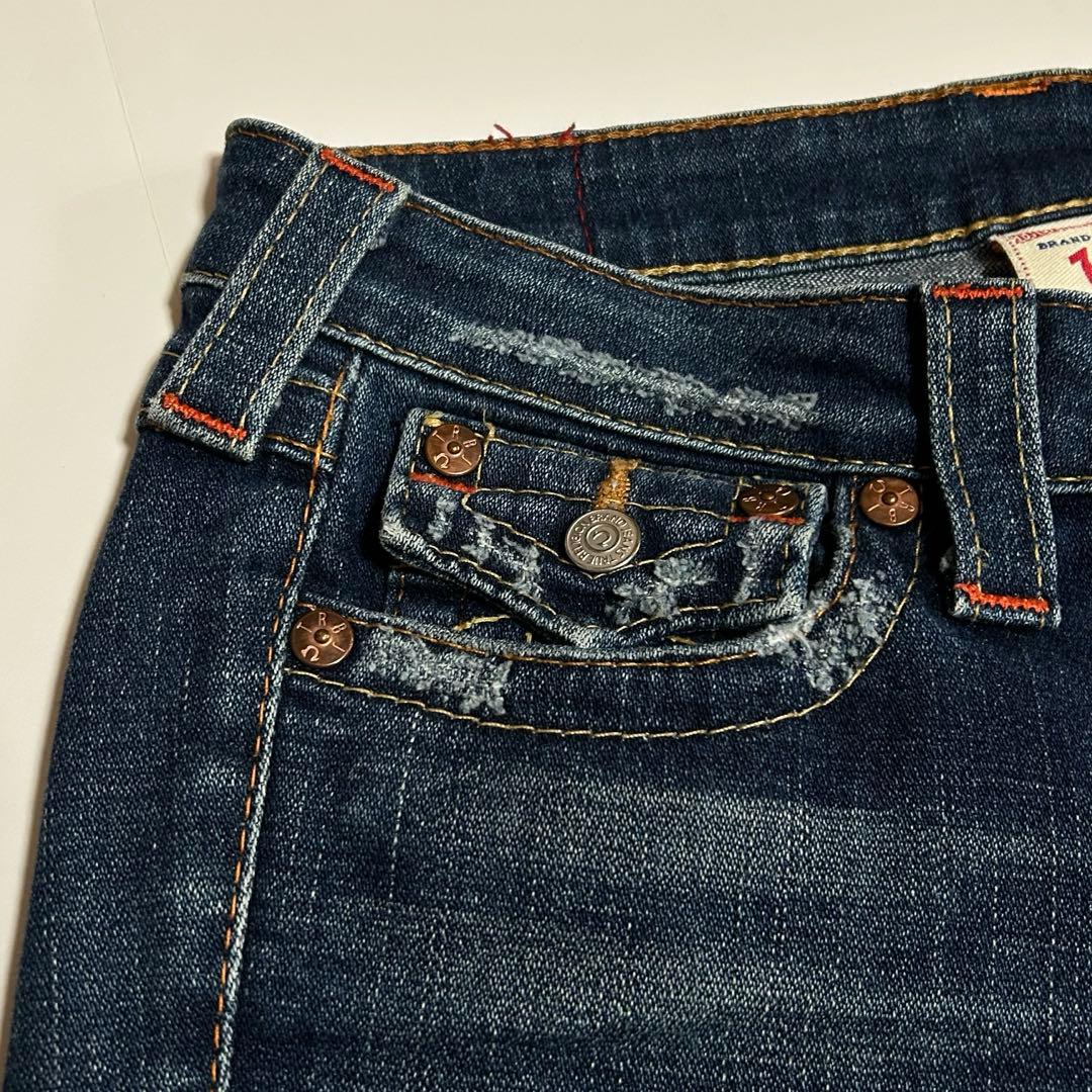 【TRUE RELIGION】アメリカ製27 ブーツカットデニムパンツ Y2K